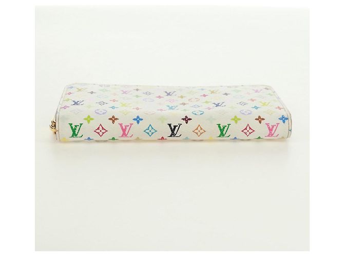LOUIS VUITTON Zippy Lang Wallet Monogram Multicolor Weiß M60241 LV Auth 171842V - vista 7