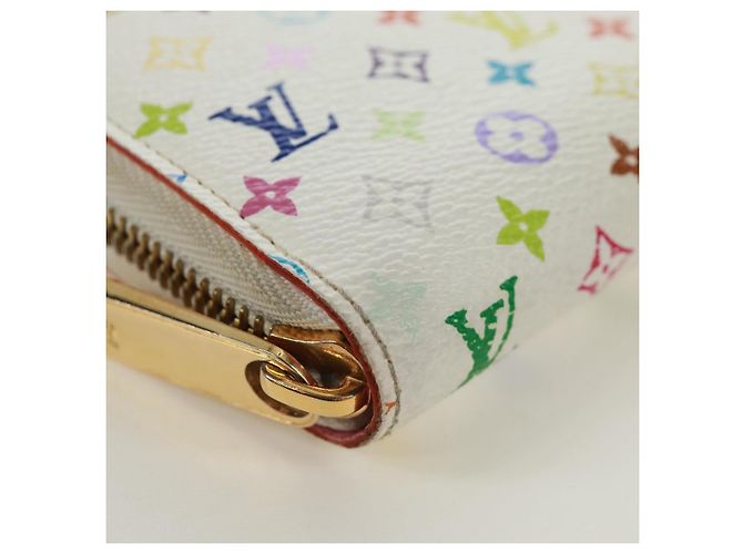 LOUIS VUITTON Zippy Lang Wallet Monogram Multicolor Weiß M60241 LV Auth 171842V - vista 8