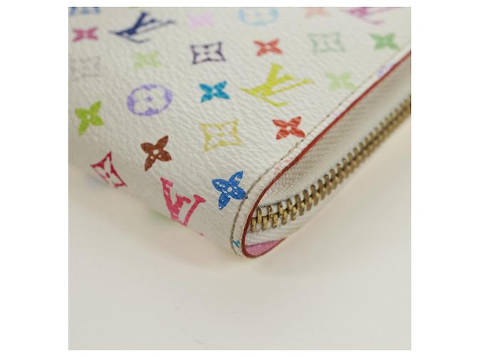 LOUIS VUITTON Zippy Lang Wallet Monogram Multicolor Weiß M60241 LV Auth 171842V - vista 9