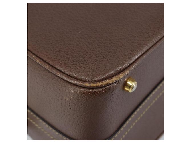 Borsa a mano in pelle GUCCI Bamboo 2way Marrone Oro 013 122 2491 Auth 170509A D'oro - vista 13