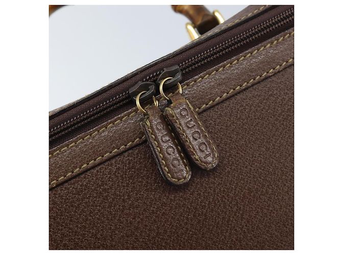 Borsa a mano in pelle GUCCI Bamboo 2way Marrone Oro 013 122 2491 Auth 170509A D'oro - vista 16