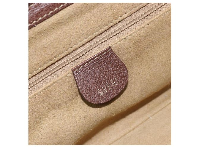 Borsa a mano in pelle GUCCI Bamboo 2way Marrone Oro 013 122 2491 Auth 170509A D'oro - vista 19