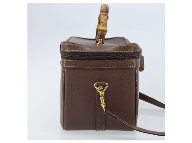 Borsa a mano in pelle GUCCI Bamboo 2way Marrone Oro 013 122 2491 Auth 170509A D'oro - vista 5