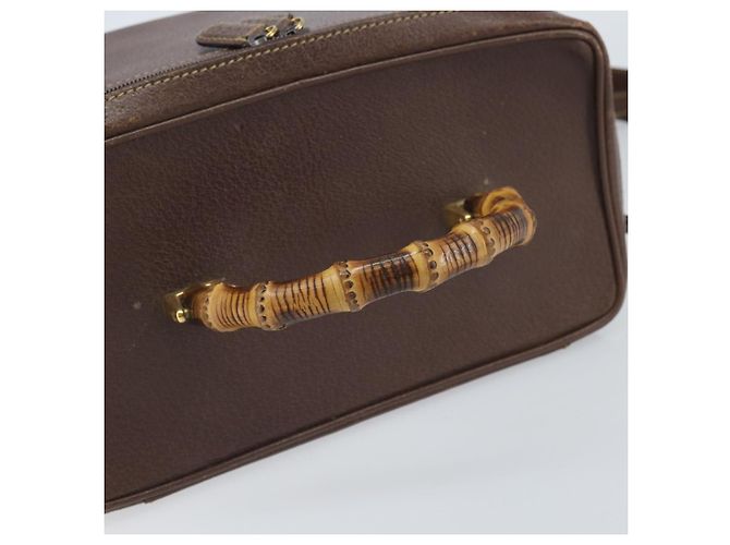 Borsa a mano in pelle GUCCI Bamboo 2way Marrone Oro 013 122 2491 Auth 170509A D'oro - vista 7