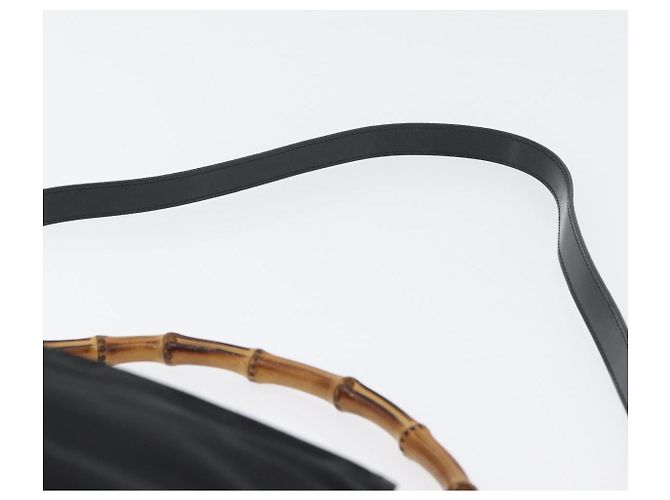 Borsa a Spalla GUCCI Bamboo Nylon 2way Nero Argento 000 2404 0509 Auth bs33431 - vista 10
