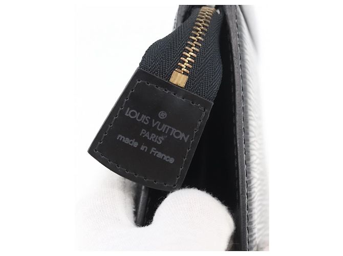 LOUIS VUITTON Pochette Crete Epi Nera M48402 LV Auth fm5112 Nero - vista 12