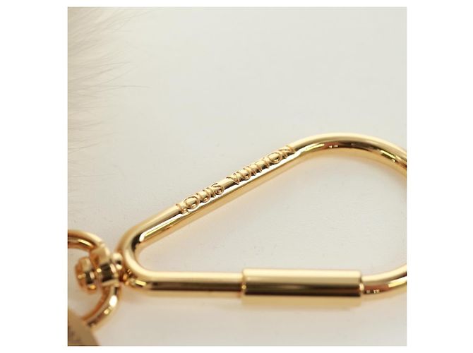 LLAVERO V DE PIEL LOUIS VUITTON BLANCO ORO M67369 LV Auth 173275M - vista 10