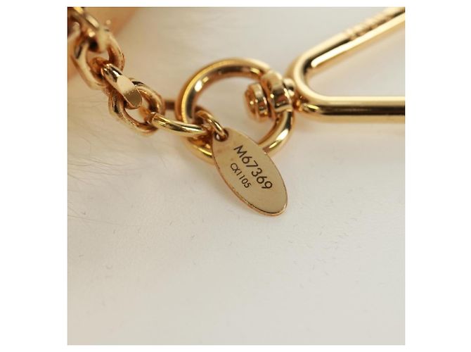 LLAVERO V DE PIEL LOUIS VUITTON BLANCO ORO M67369 LV Auth 173275M - vista 11