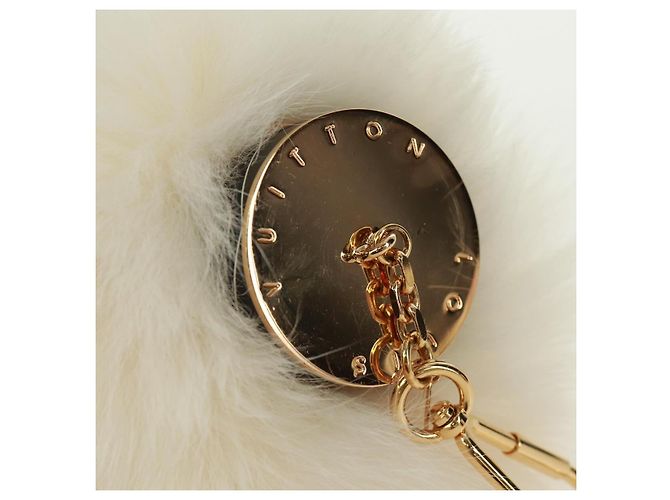 LLAVERO V DE PIEL LOUIS VUITTON BLANCO ORO M67369 LV Auth 173275M - vista 7