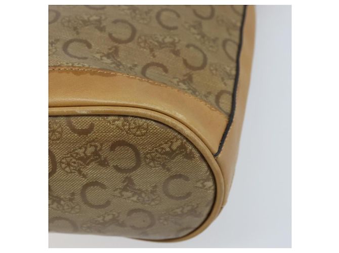 Céline Borsa a Spalla Celine C Sulky PVC Beige Oro Auth ep13573 D'oro - vista 12