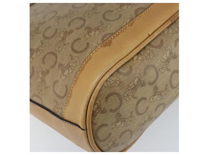 Céline Borsa a Spalla Celine C Sulky PVC Beige Oro Auth ep13573 D'oro - vista 13