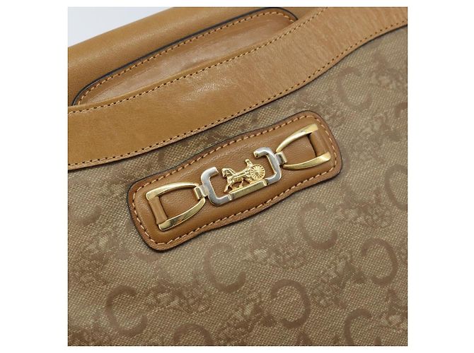 Céline Borsa a Spalla Celine C Sulky PVC Beige Oro Auth ep13573 D'oro - vista 14