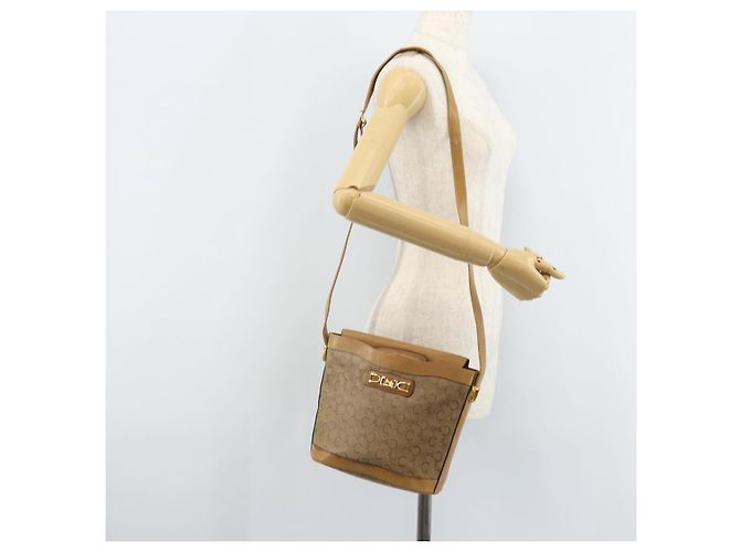 Céline Borsa a Spalla Celine C Sulky PVC Beige Oro Auth ep13573 D'oro - vista 21