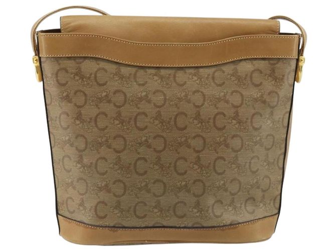 Céline Borsa a Spalla Celine C Sulky PVC Beige Oro Auth ep13573 D'oro - vista 3