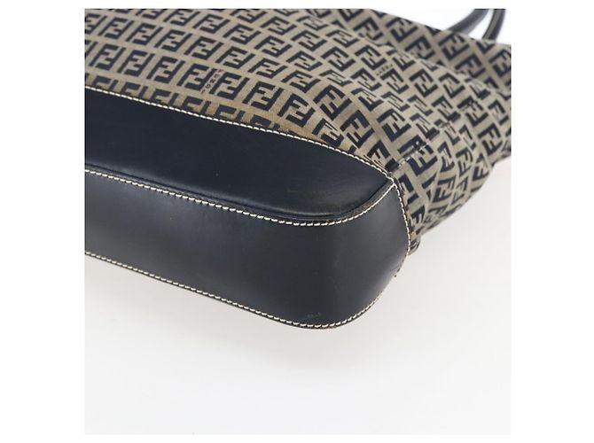 FENDI Zucchino Canvas Tote Bag Navy Silber Authentisch 173614 Marineblau - Ansicht 10