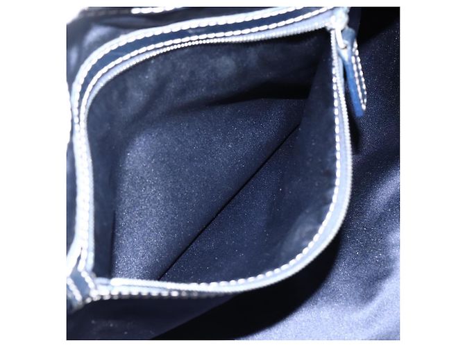 FENDI Zucchino Canvas Tote Bag Navy Silber Authentisch 173614 Marineblau - Ansicht 19