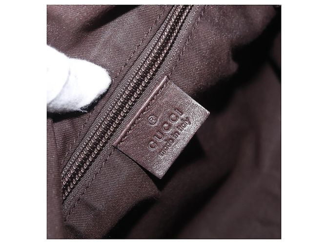 Borsa a Spalla GG Canvas Gucci Beige Argento 145857 Auth ep13417 - vista 15