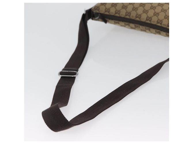Borsa a Spalla GG Canvas Gucci Beige Argento 145857 Auth ep13417 - vista 7