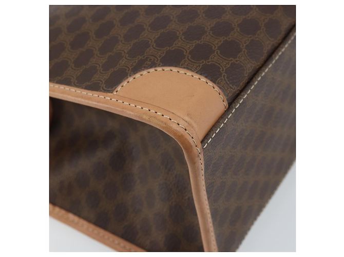 Céline Borsa a mano in tela Macadam CELINE in pelle PVC marrone oro Auth am10820V D'oro - vista 11