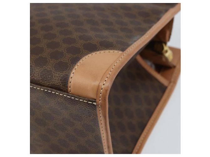 Céline Borsa a mano in tela Macadam CELINE in pelle PVC marrone oro Auth am10820V D'oro - vista 12