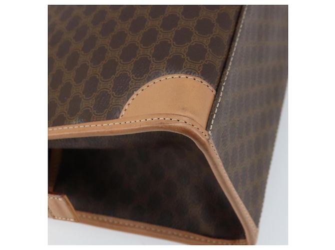 Céline Borsa a mano in tela Macadam CELINE in pelle PVC marrone oro Auth am10820V D'oro - vista 13