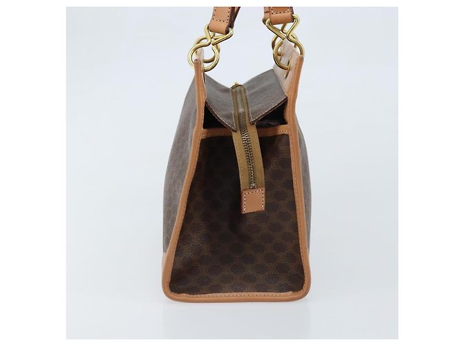 Céline Borsa a mano in tela Macadam CELINE in pelle PVC marrone oro Auth am10820V D'oro - vista 5