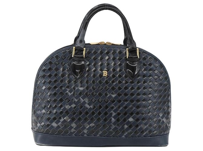 BALLY Borsa a mano in pelle nera e oro Auth 166850 Nero D'oro - vista 2