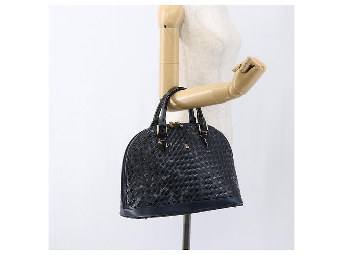 BALLY Borsa a mano in pelle nera e oro Auth 166850 Nero D'oro - vista 21