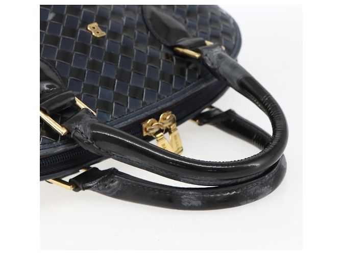 BALLY Borsa a mano in pelle nera e oro Auth 166850 Nero D'oro - vista 7
