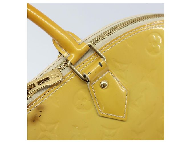 LOUIS VUITTON Borsa a Mano Alma GM Monogram Vernis Broncorail M91450 LV Auth ka2633 - Ansicht 16