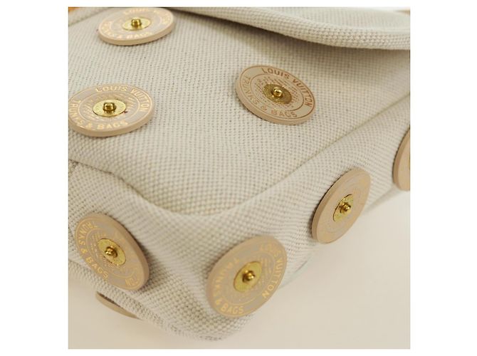 LOUIS VUITTON Borsa Panama Tinkerbell a Pois in Tela Bianca M95407 Auth ti3650SM Bianco - vista 11