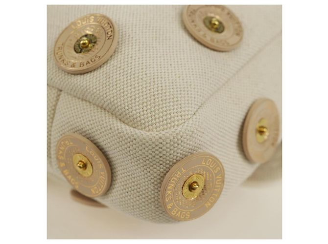 LOUIS VUITTON Borsa Panama Tinkerbell a Pois in Tela Bianca M95407 Auth ti3650SM Bianco - vista 13