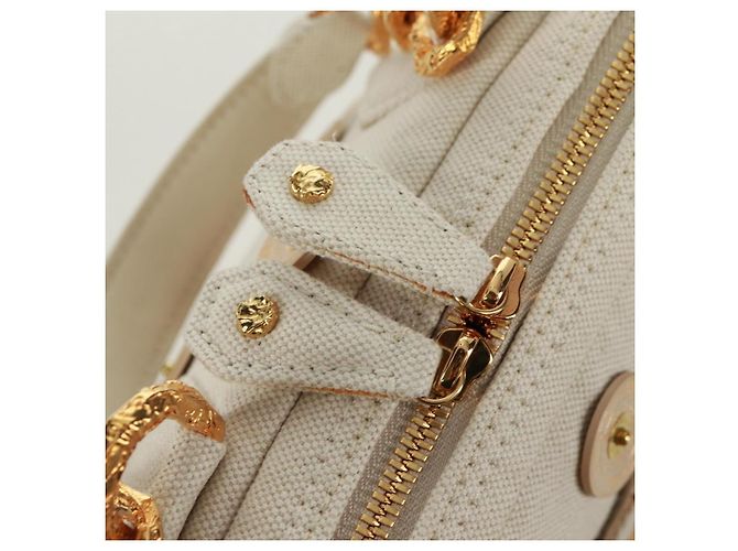 LOUIS VUITTON Borsa Panama Tinkerbell a Pois in Tela Bianca M95407 Auth ti3650SM Bianco - vista 17