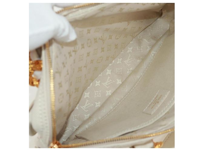 LOUIS VUITTON Borsa Panama Tinkerbell a Pois in Tela Bianca M95407 Auth ti3650SM Bianco - vista 19