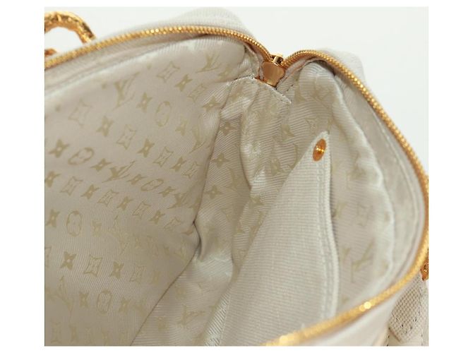 LOUIS VUITTON Borsa Panama Tinkerbell a Pois in Tela Bianca M95407 Auth ti3650SM Bianco - vista 20
