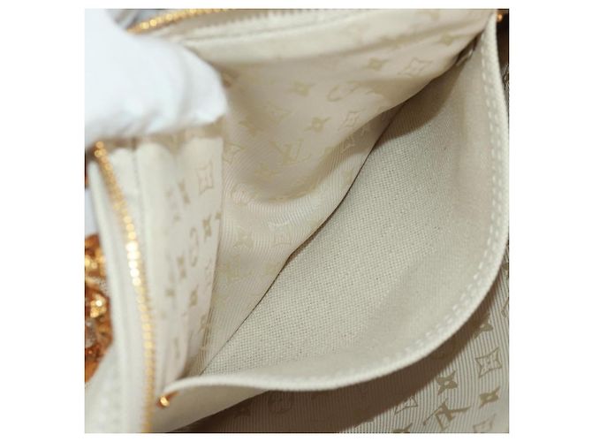 LOUIS VUITTON Borsa Panama Tinkerbell a Pois in Tela Bianca M95407 Auth ti3650SM Bianco - vista 22