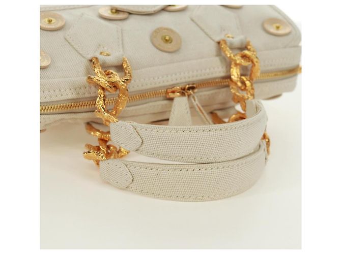 LOUIS VUITTON Borsa Panama Tinkerbell a Pois in Tela Bianca M95407 Auth ti3650SM Bianco - vista 7
