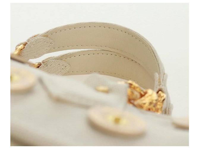 LOUIS VUITTON Borsa Panama Tinkerbell a Pois in Tela Bianca M95407 Auth ti3650SM Bianco - vista 8