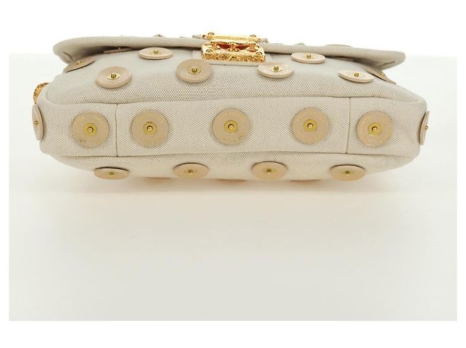 LOUIS VUITTON Borsa Panama Tinkerbell a Pois in Tela Bianca M95407 Auth ti3650SM Bianco - vista 9