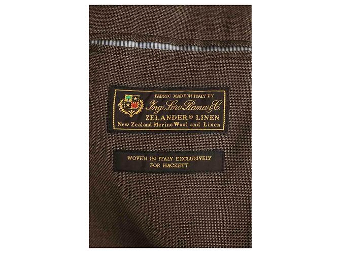 Hackett London Braune Leinenjacke - Ansicht 5
