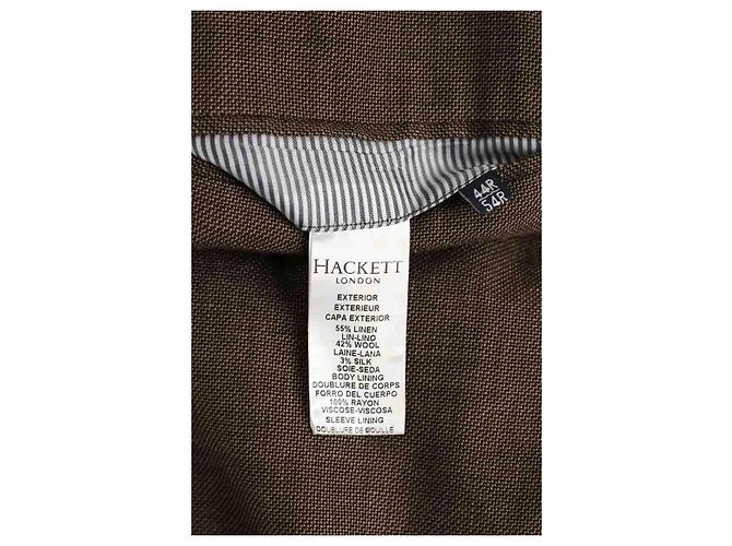 Hackett London Braune Leinenjacke - Ansicht 6