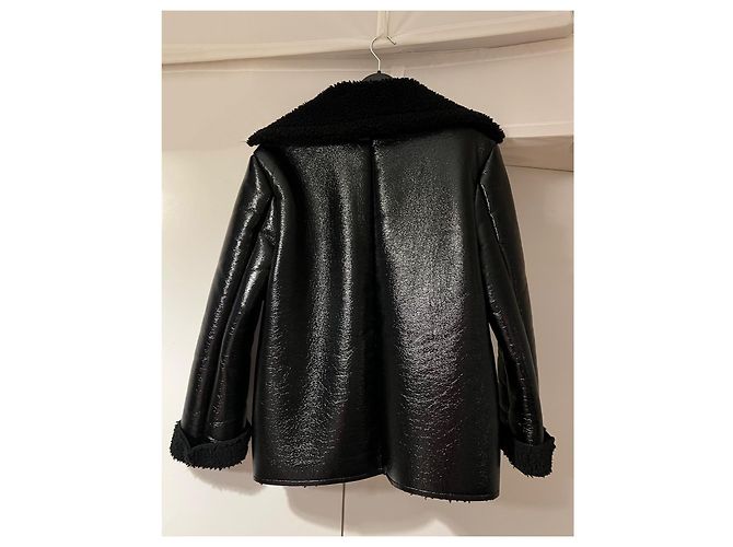 Autre Marque Storets Lackmantel Schwarz Größe S - Ansicht 3