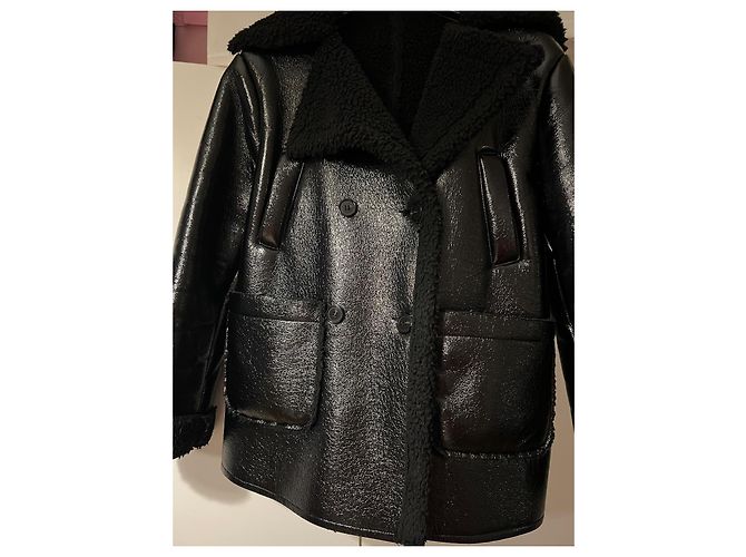 Autre Marque Storets Lackmantel Schwarz Größe S - Ansicht 4