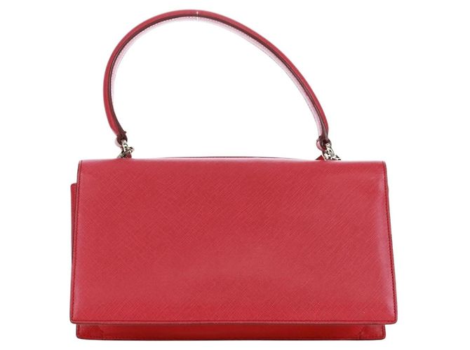 Salvatore Ferragamo Gancini Convertible Top Handle Saffiano Leather Small Rosa - vista 2