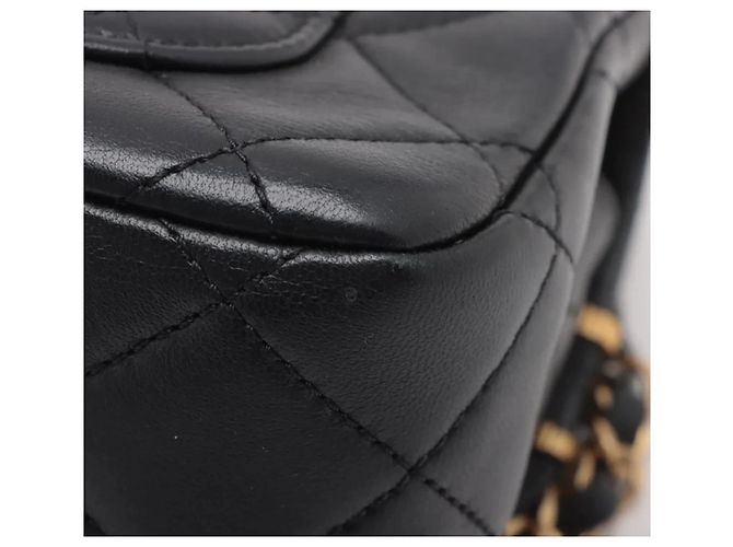 Bolso clásico de cuero acolchado negro Chanel Mini Coco Clips - vista 10