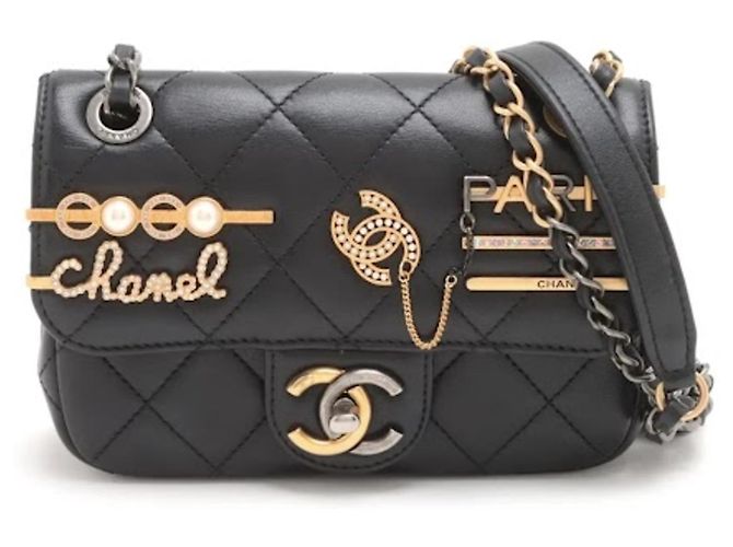 Bolso clásico de cuero acolchado negro Chanel Mini Coco Clips - vista 11
