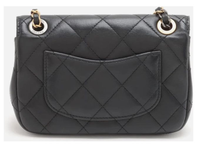 Bolso clásico de cuero acolchado negro Chanel Mini Coco Clips - vista 3