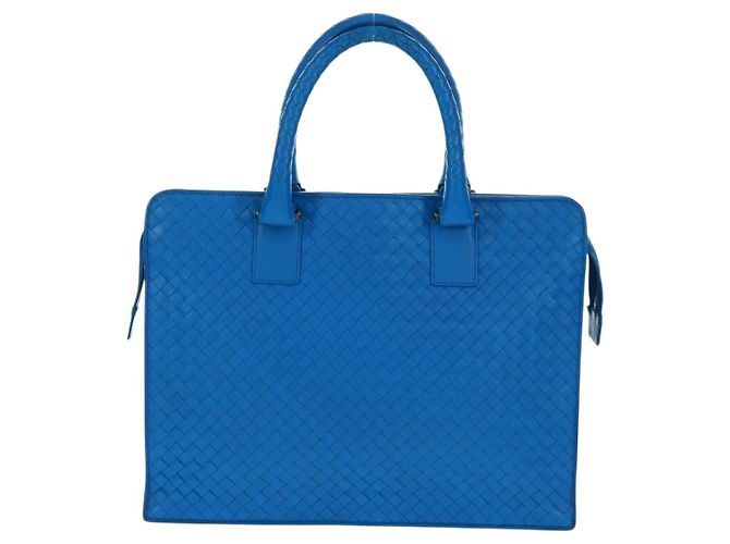 Bottega Veneta Top Zip Intrecciato Nappa Large Blu - vista 2