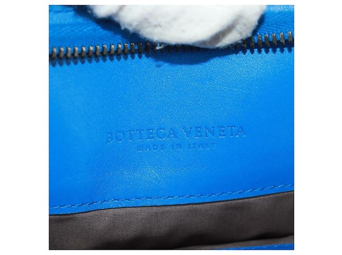 Bottega Veneta Top Zip Intrecciato Nappa Large Blu - vista 6