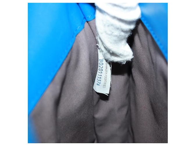 Bottega Veneta Top Zip Intrecciato Nappa Large Blu - vista 7